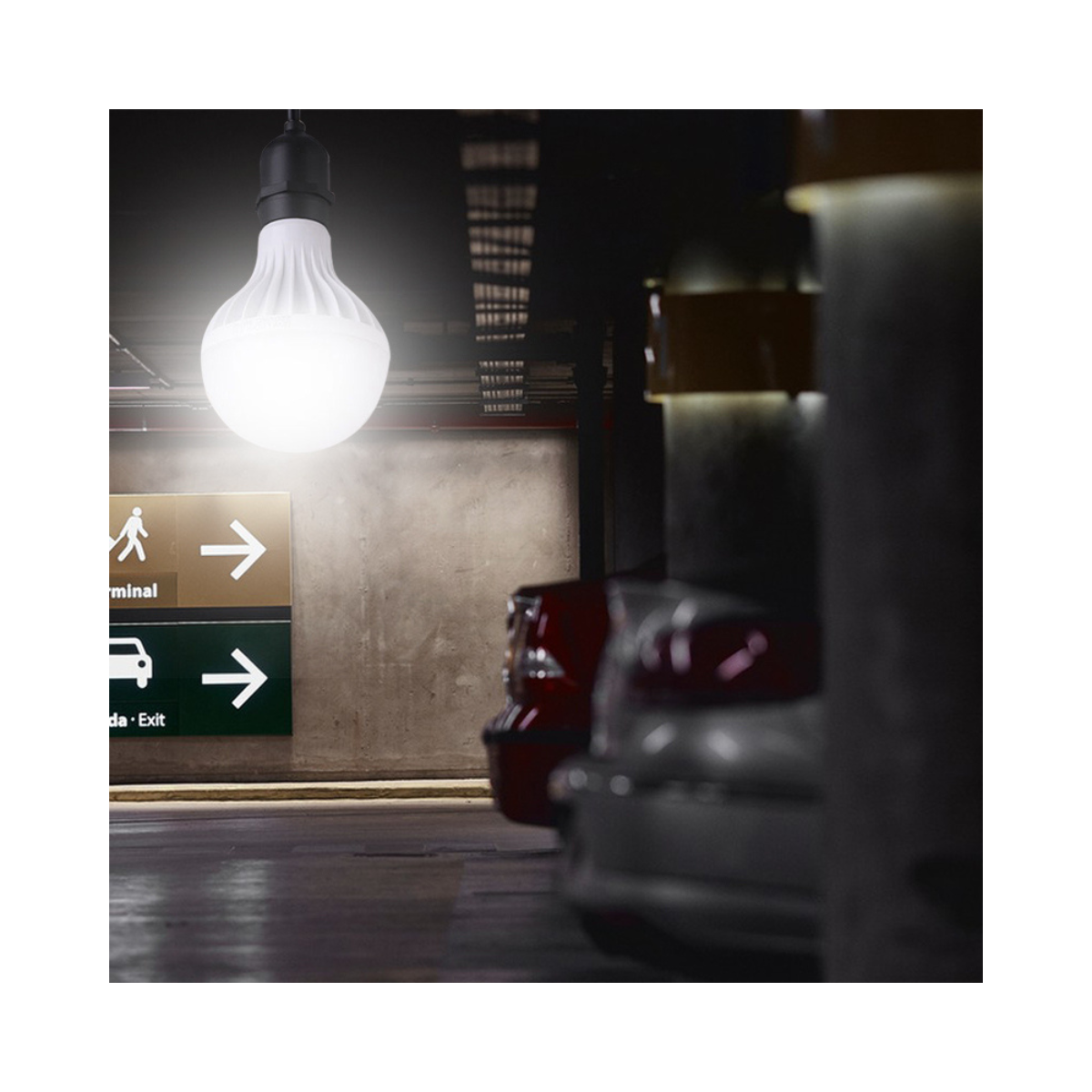 Ampolleta LED de Emergencia con Activación por Movimiento y Sonido